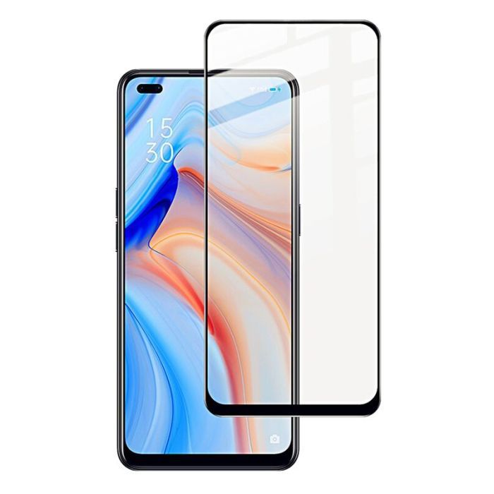 Стекло защитное PowerPlant Full screen OPPO Reno4 Lite, Black Фото