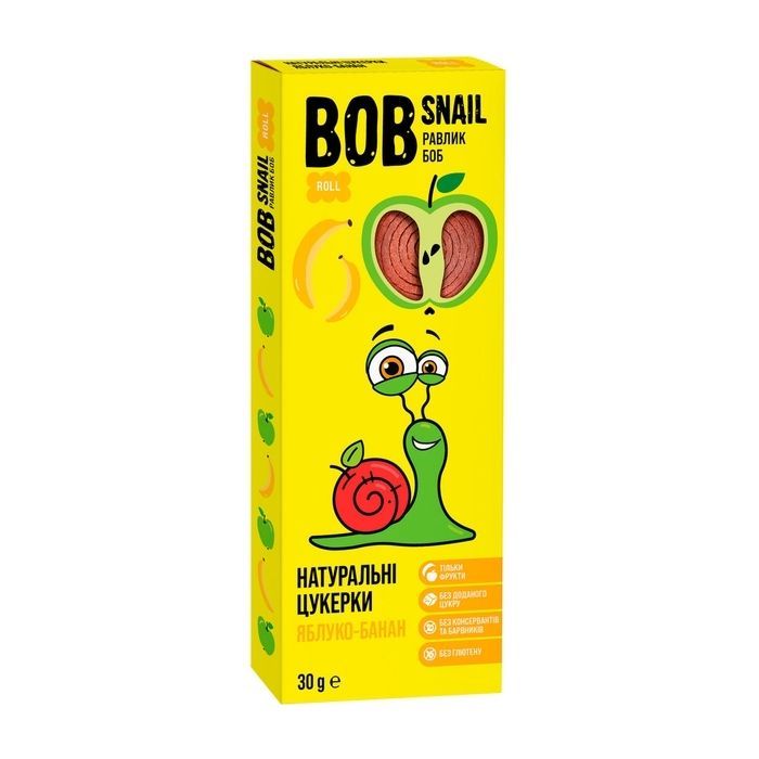 Конфета Bob Snail Яблоко-Банан 30 г Фото