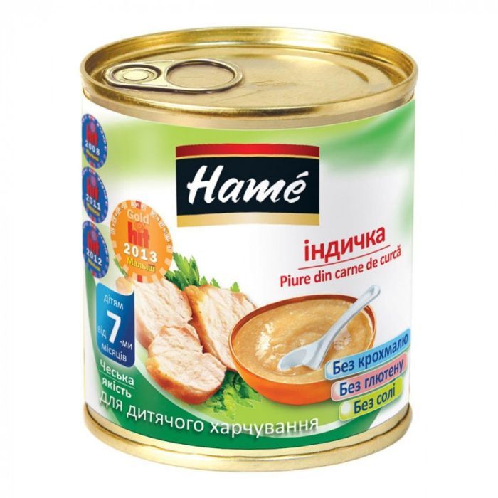 Детское пюре Hame индейка 100 г Фото