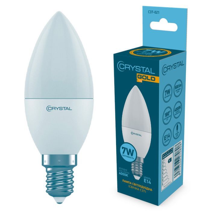 Лампочка CRYSTAL C37 7W PA Е14 4000K Фото
