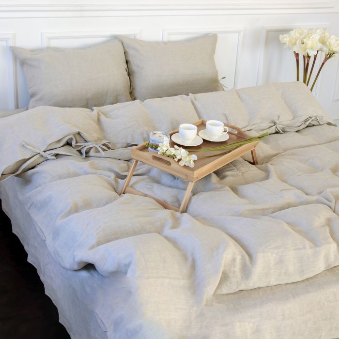 Постельное белье MirSon Лен Grey sky 143х210х2 Фото