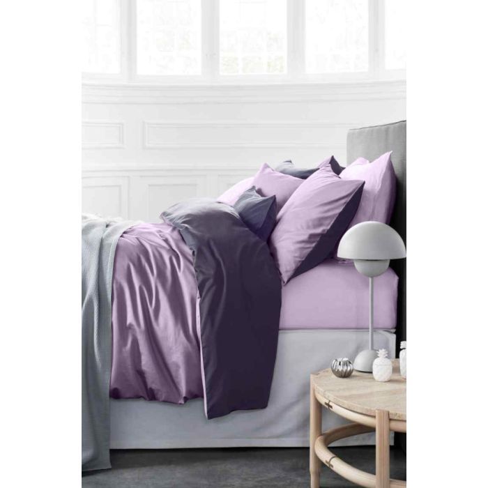 Постельное белье MirSon Сатин Premium Violet 0199+0231 2х160х220 Фото