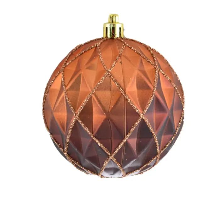 Елочная игрушка YES! Fun Ромб коричневий 8 см Фото