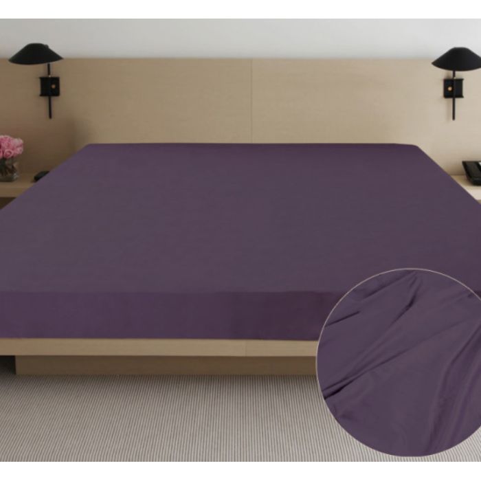 Простынь Ярослав сатин 09 сливовый 200х220 Фото
