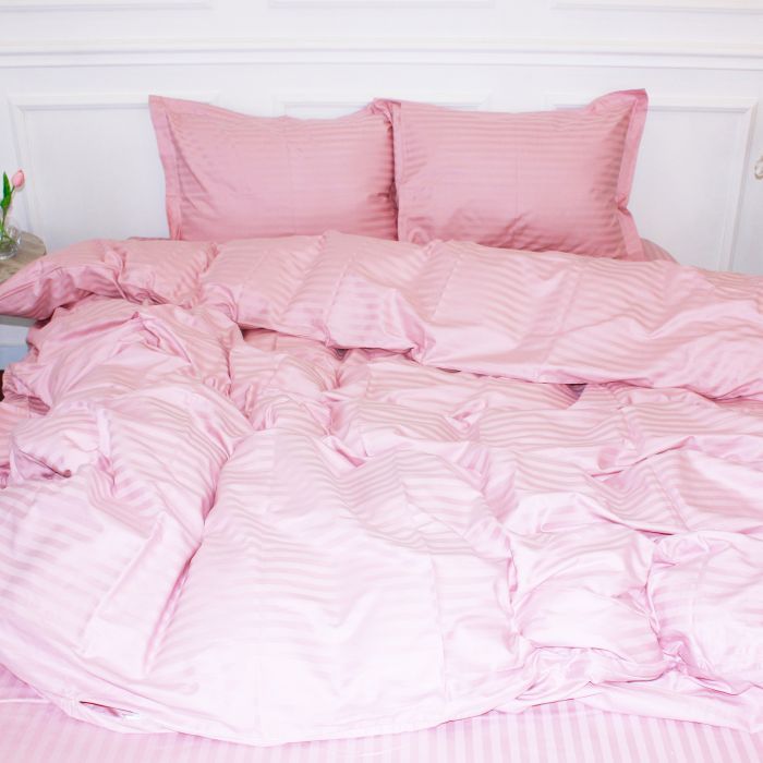 Пододеяльник MirSon Satin Stripe 30-0007 Pink 143х210 см Фото