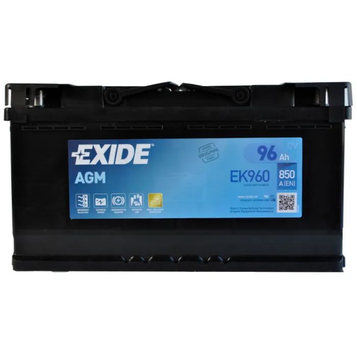 Аккумулятор автомобильный EXIDE START-STOP AGM 96Ah Ев (-/+) Фото