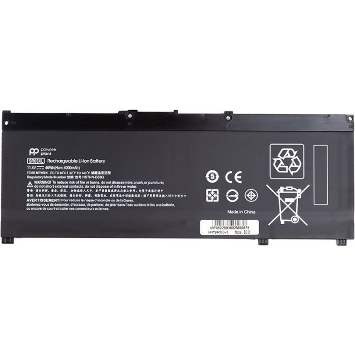 Аккумулятор для ноутбука PowerPlant HP HPSR03-3 11.4V 4000mAh Фото