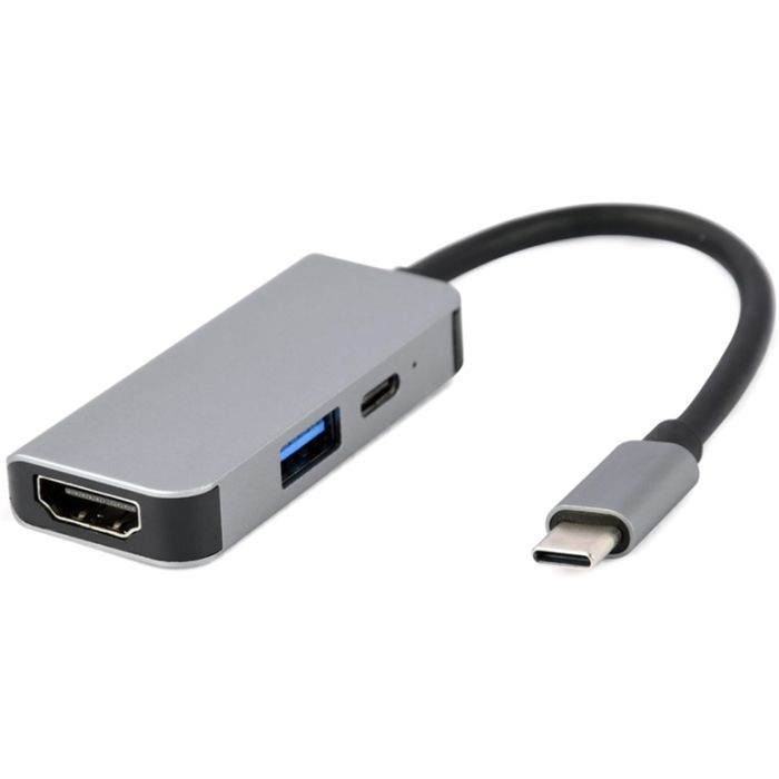 Концентратор Cablexpert USB-C 3-in-1 (USB/HDMI/PD) Фото