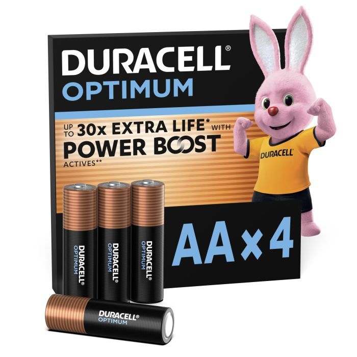 Батарейка Duracell Optimum AA лужні 4 шт. в упаковці Фото