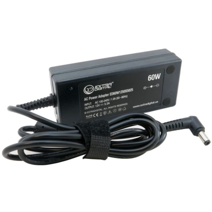 Блок питания сетевой Extradigital ED-60W5025, 12V, 5A 60W (5.5x2.5) Фото