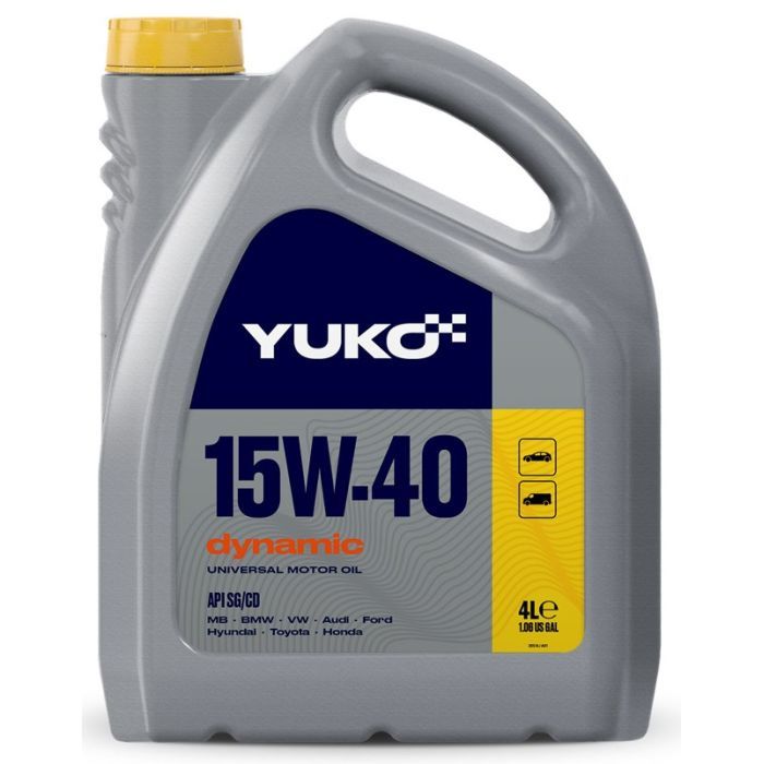 Моторное масло Yuko DYNAMIC 15W-40 4л Фото