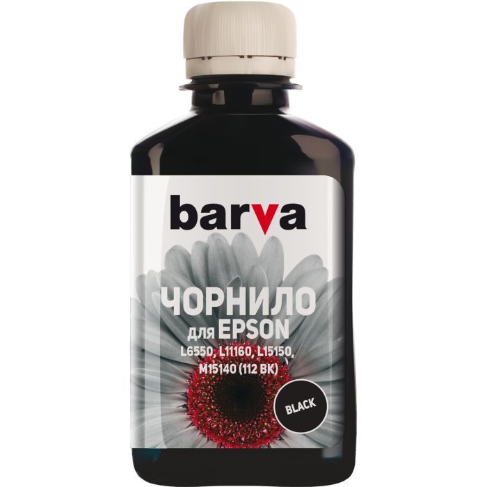 Чернила Barva Epson 112 180 мл, black, pigm. Фото