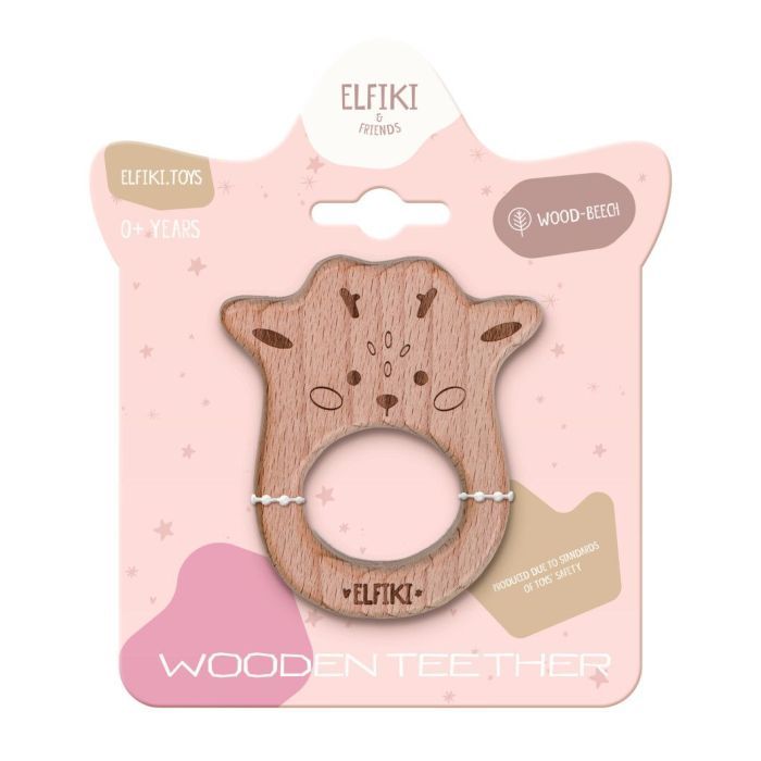 Прорезыватель Elfiki деревянный Эльфик косуля Руби Фото