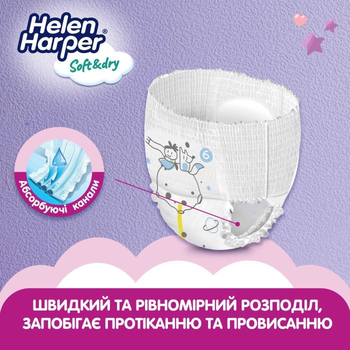 Подгузники Helen Harper SoftDry XL Розмір 6 (+15 кг) 36 шт (5411416061229) Фото 3