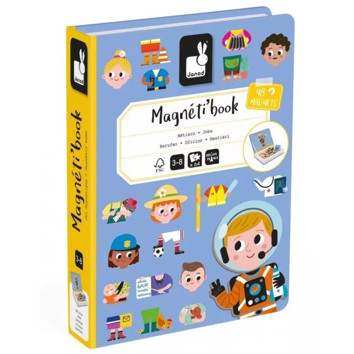 Развивающая игрушка Janod Магнітна книга Професії Фото