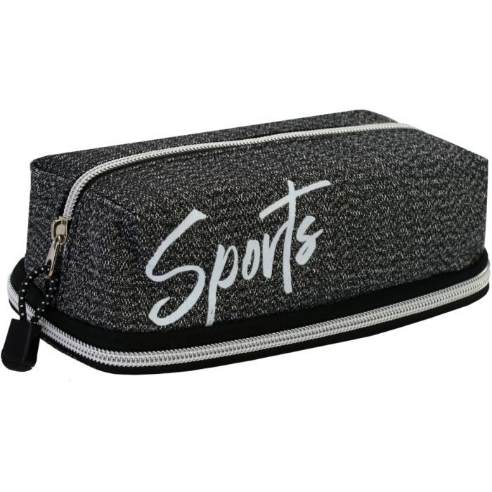 Пенал Cool For School 2 отделение Серый Фото