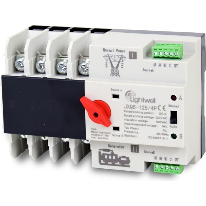 Автоматический выключатель Lightwell ATS 4P 125A Фото