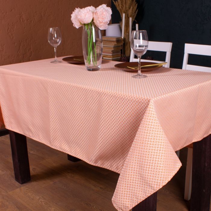 Скатерть MirSon Жаккард №302 Jacquard Orange 200x280 см Фото