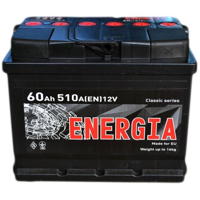 Аккумулятор автомобильный ENERGIA 60Ah (+/-) (510EN) Фото