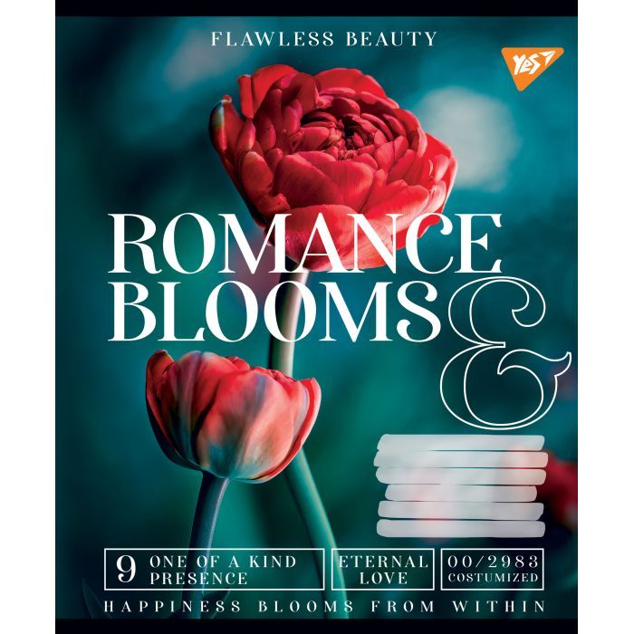 Тетрадь Yes А5 Romance blooms 48 аркушів, лінія Фото