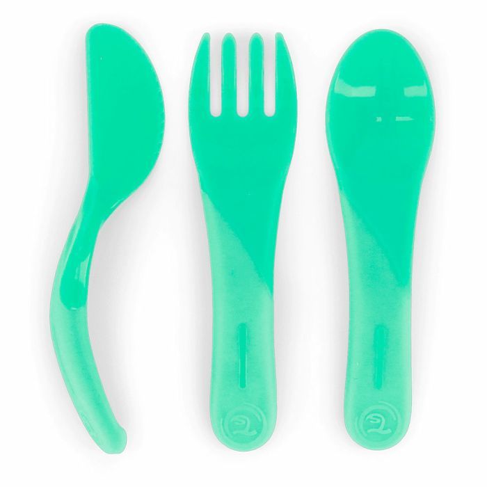 Набор детской посуды Twistshake Pastel Green (ложка+виделка+ніж) Фото