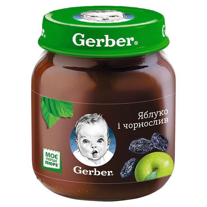 Детское пюре Gerber Яблоко, чернослив 130 г Фото
