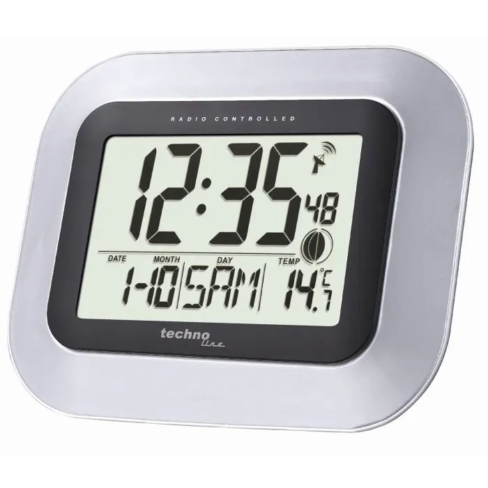 Настенные часы Technoline WS8005 Silver/Black Фото