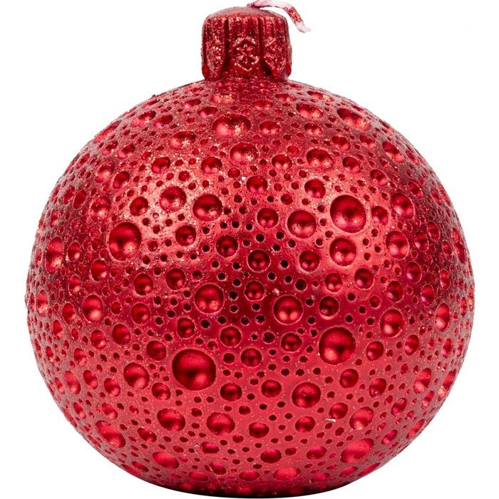 Свеча Novogod`ko Шар 9*9см, красный, парафин Фото