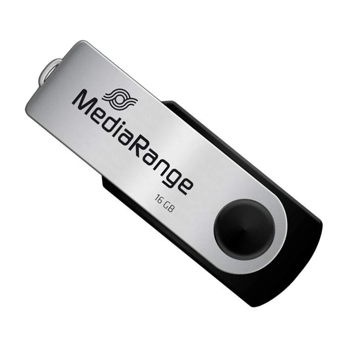 USB флеш накопитель Mediarange 16GB Black/Silver USB 2.0 Фото