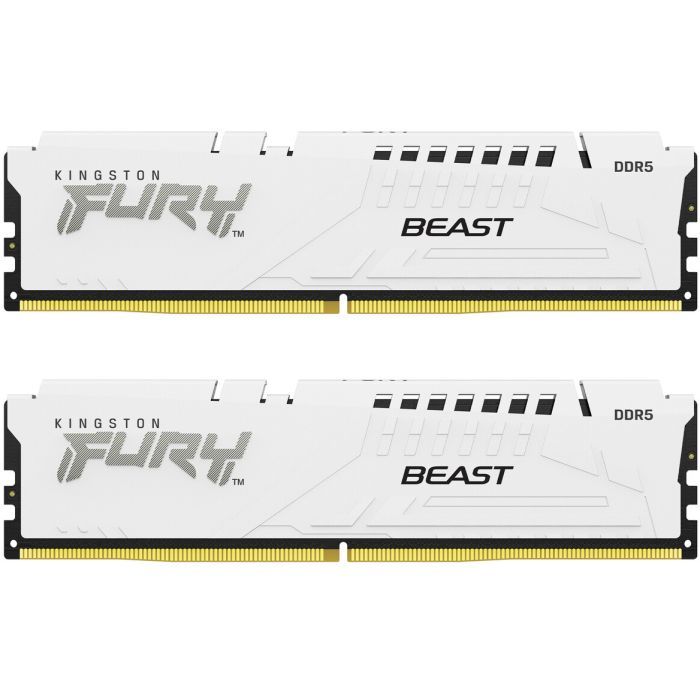Модуль памяти для компьютера Kingston Fury (ex.HyperX) DDR5 64GB (2x32GB) 5600 MHz Beast White EXPO Фото