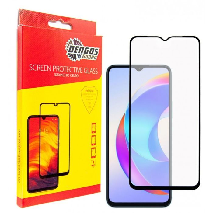 Стекло защитное Dengos HONOR X6a (black) Фото
