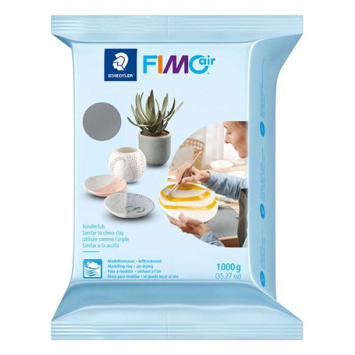 Пластика Fimo Air самозастигаюча, 1 кг, сіра Фото