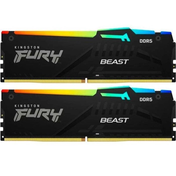 Модуль памяти для компьютера Kingston Fury (ex.HyperX) DDR5 16GB (2x8GB) 5600 MHz FURY Beast RGB Фото