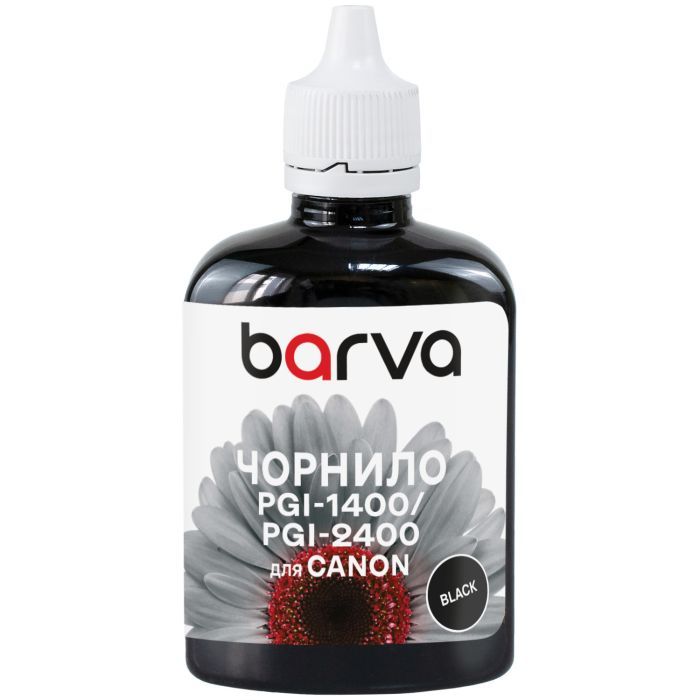 Чернила Barva Canon PGI-1400/PGI-2400 100 мл, BK Pigm. Фото
