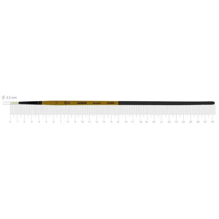 Кисточка для рисования Rosa Щетина кругла, AMBER 2306R, №1 Фото