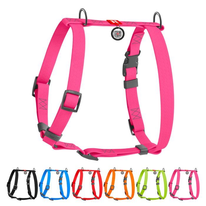 Шлей для собак WAUDOG Waterproof Н-образная анатомическая XL розовая Фото