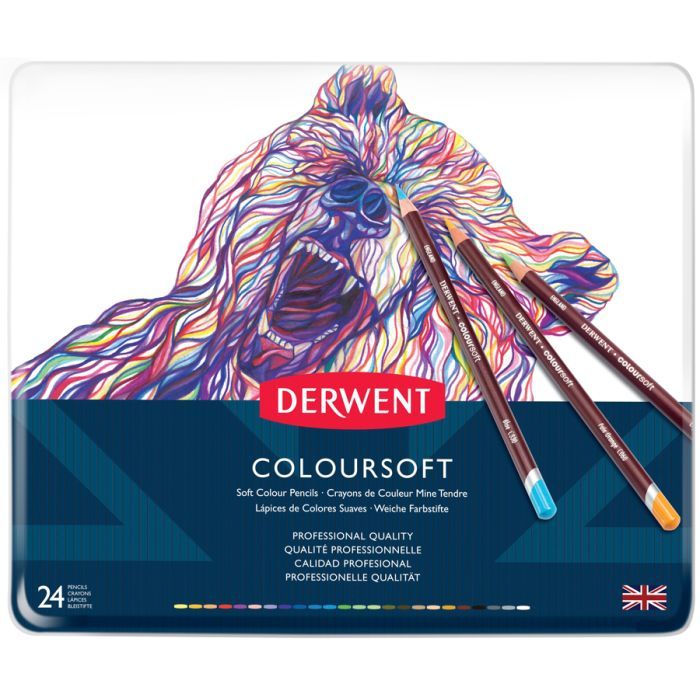 Карандаши цветные Derwent Coloursoft, 24 цветов Фото