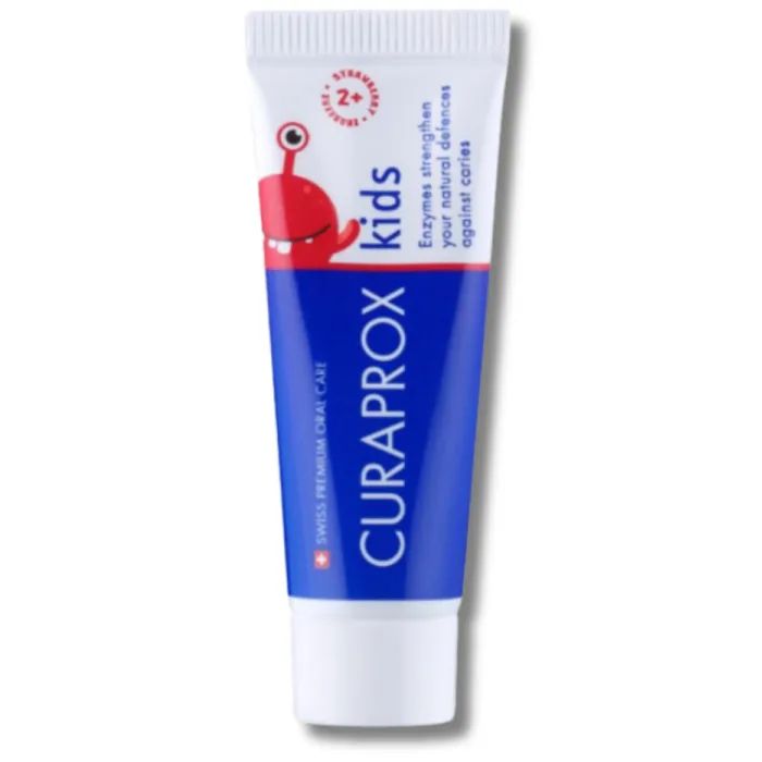 Детская зубная паста Curaprox Kids з фтором 950 ppm від 2 років смак полуниці 60 Фото