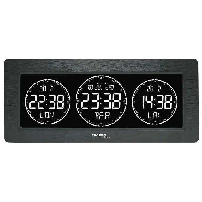 Настольные часы Technoline WT458 Black Фото