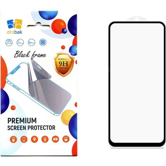 Стекло защитное Drobak Realme C67 Black Фото