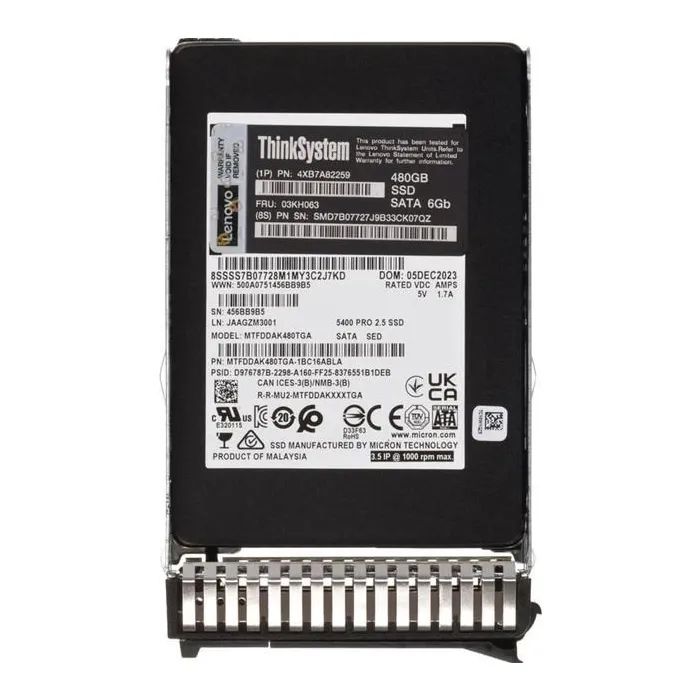 Накопитель SSD для сервера Lenovo 5400P 480GB 2.5" SATAIII Фото