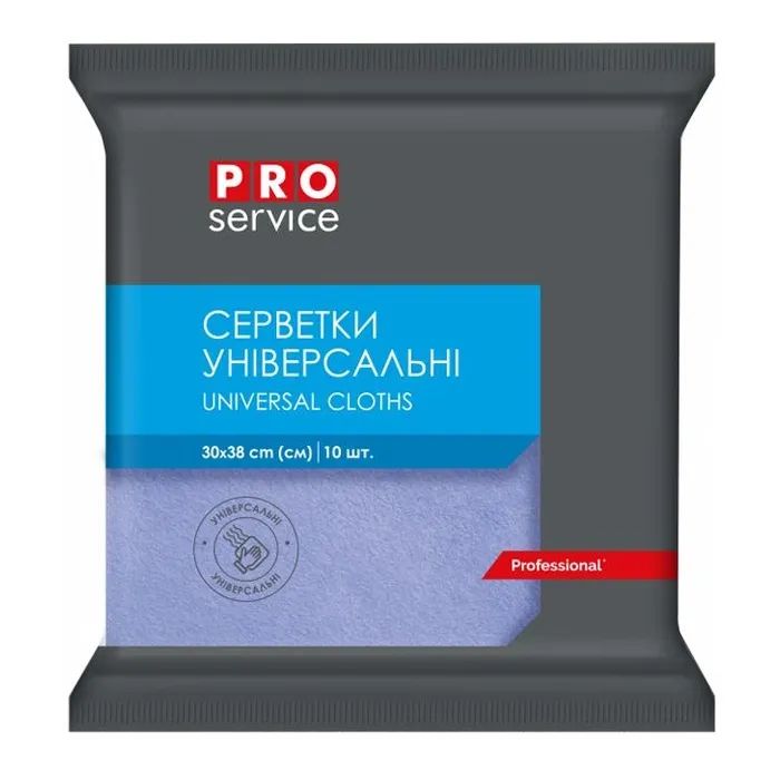 Салфетки для уборки PRO service Віскозні Сині 10 шт. Фото