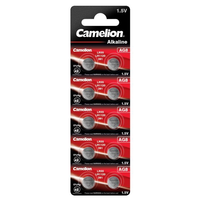 Батарейка Camelion AG8 / LR55 / LE1120 / 391 Alkaline * 10 Фото