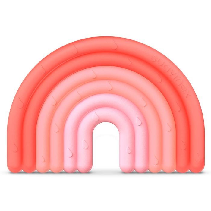 Прорезыватель Suavinex силиконовый с пузырьками/розовый Фото