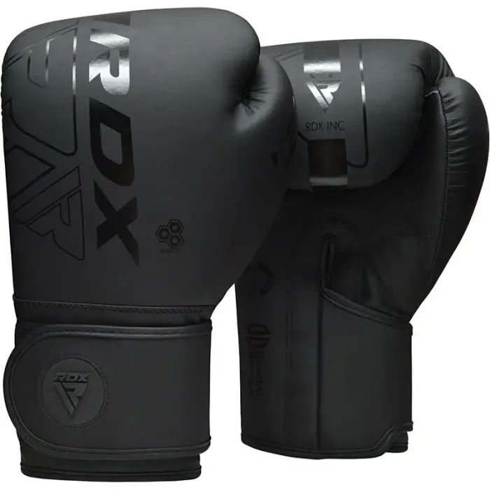 Боксерские перчатки RDX F6 Kara Matte Black 16 унцій Фото