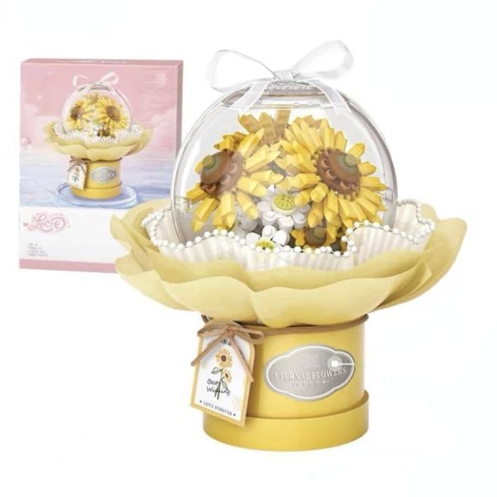 Конструктор LOZ mini букет цветочная композиция, хризантема, Маргаритка Фото