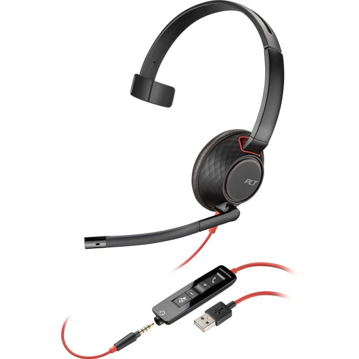 Наушники Poly Blackwire 5210 USB-A/USB-C 3.5 мм Black Фото