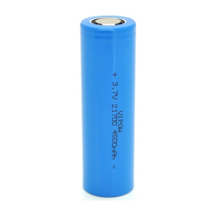 Аккумулятор Vipow 21700 4500mAh, 3.7V, Blue, FlatTop Фото