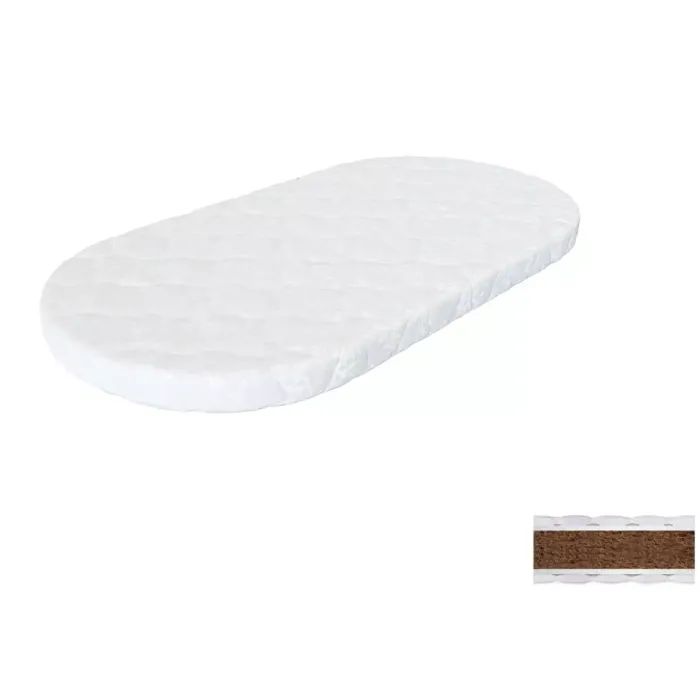 Матрас для детской кроватки Ingvart Smart Bed Oval кокос, 60х72 см Фото