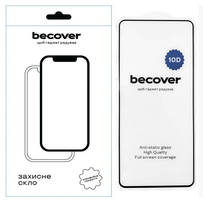 Стекло защитное BeCover Google Pixel 6 10D Black Фото